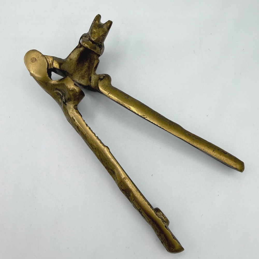 Vintage Sand Casted Metal Squirrel Nutcracker