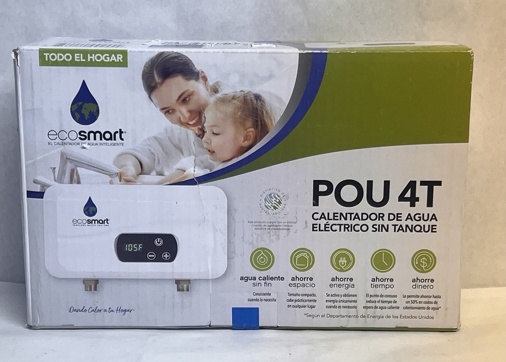 NEW SEALED Ecosmart 4T Temperature Controlled Tankless Electric Water Heater