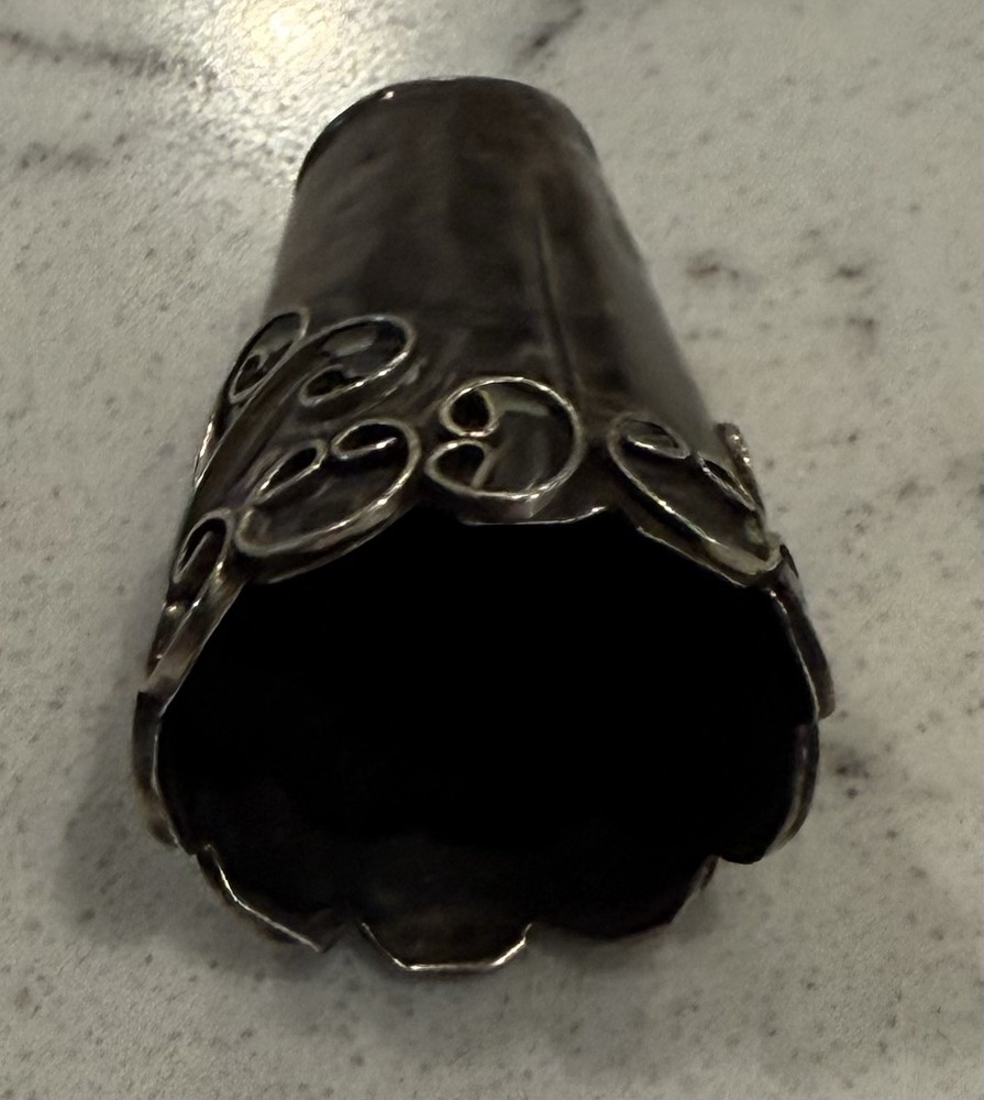 Vintage 925 Sterling Silver Thimble Ornate Scroll Design
