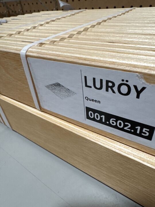 Ikea Luroy Slatted Bed Base for Queen Size - Durable, Supportive, Easy Assembly.