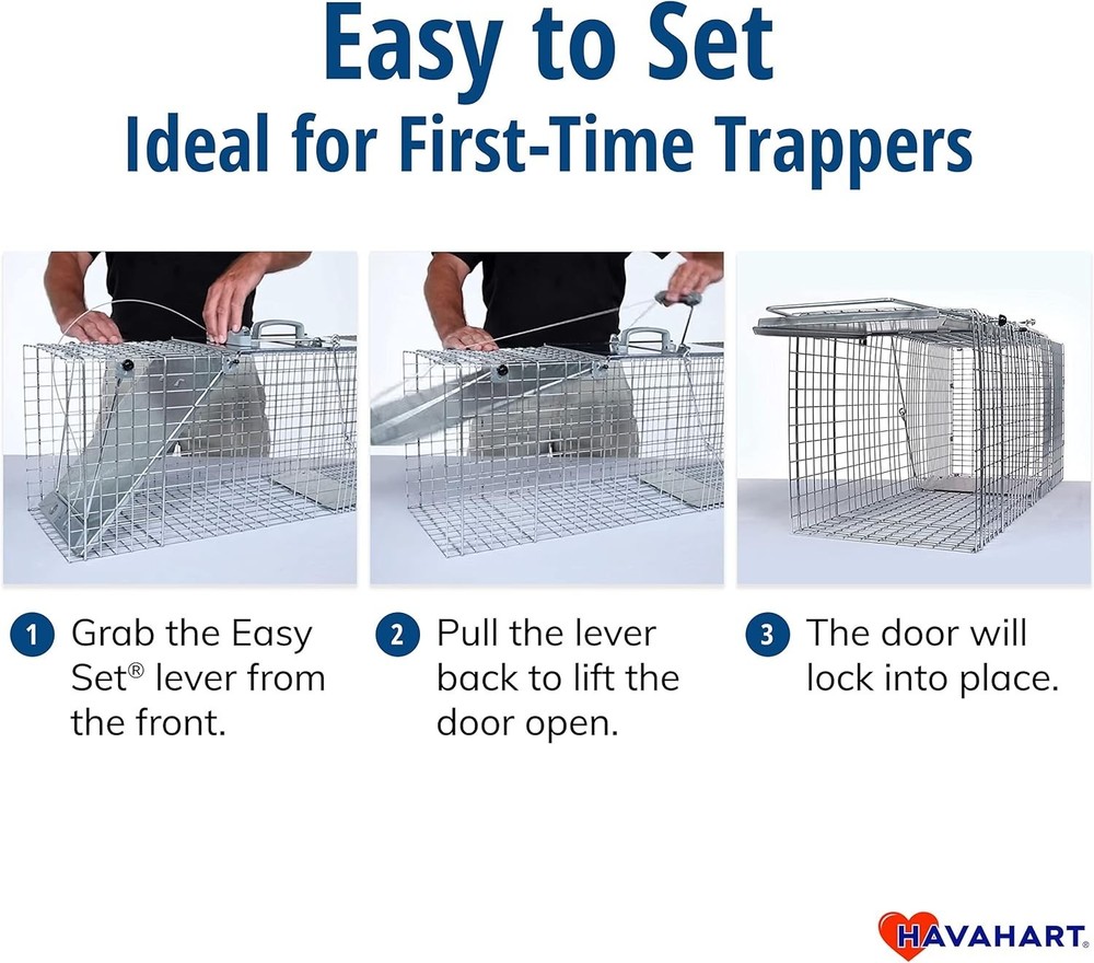 Compact Easy-Set Animal Trap - Ideal for Squirrels & Rabbits