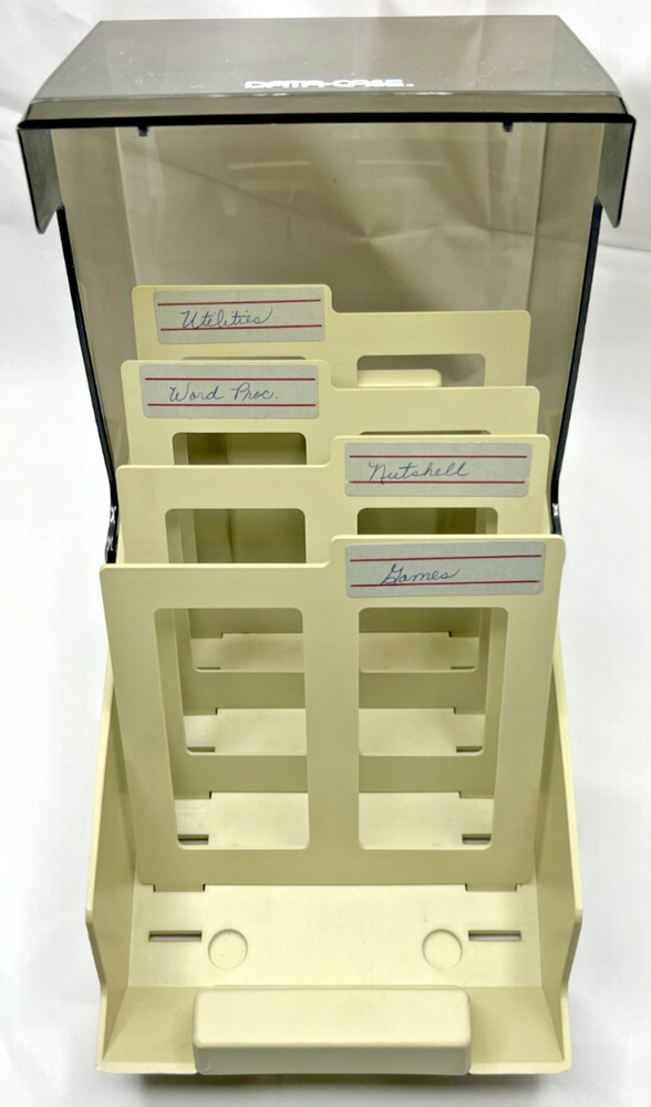 Vintage Data Case 5.25" Floppy Disk Storage Caddy w/ Adjustable Dividers