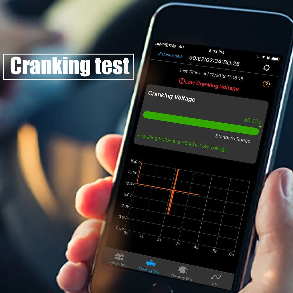 ANCEL BM300 Auto 12V Battery Tester Charging Cranking Analyzer For Android IOS