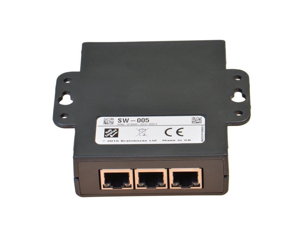 Brainboxes SW-005 Unmanaged Ethernet Switch 5 Ports