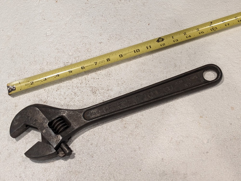 Old tool 15" Crescent Tool Co  adjustable wrench Good Condition
