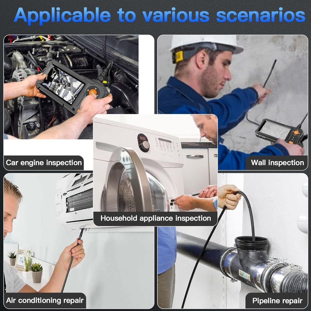 WINWEND Endoscope Camera with Light - 4.3" LCD Screen 16.5ft