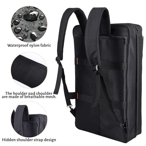 DJ Controller Case with Thick EVA Padding, Fits 15.6" Laptops, Adjustable Strap,