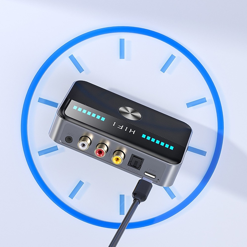 Rechargeable 2 in1 5.3 Bluetooth NFC Transmitter Receiver Stereo Audio Adapter