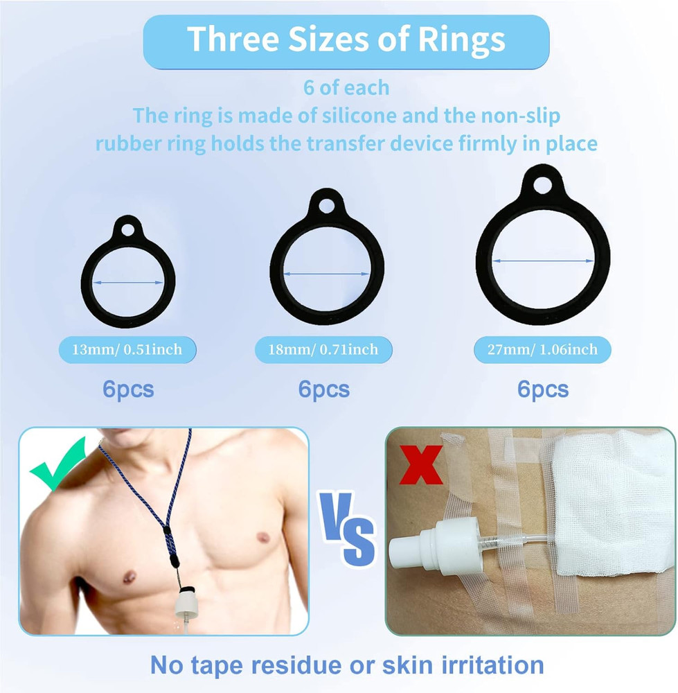 6 PCS Peritoneal Dialysis Transfer Device Holder Adjustable Neck Cord