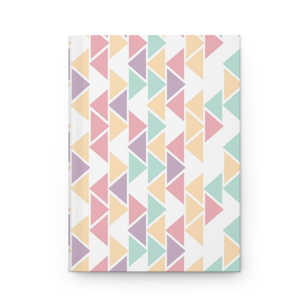 Colorful Triangle Pattern Hardcover Journal, Aesthetic Notebook, Gift for [...]