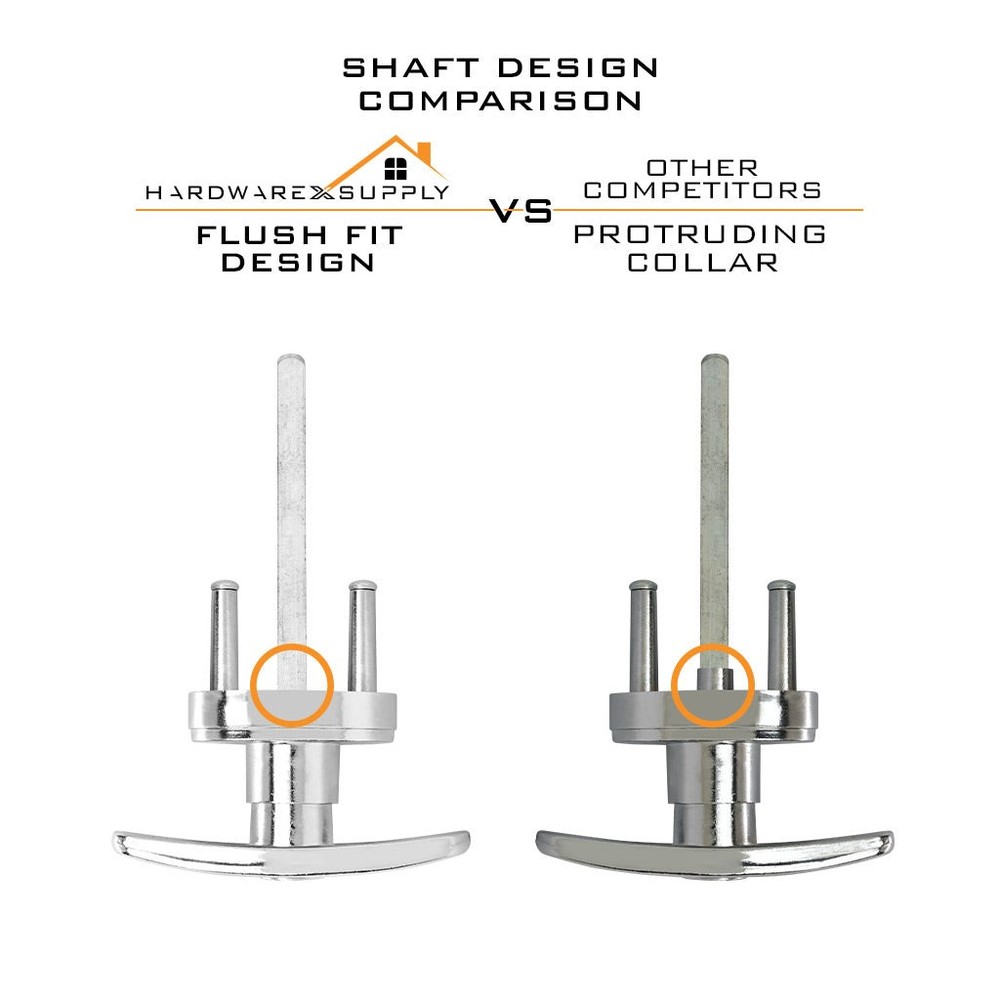 HardwareX Supply Garage T Handle Lock Replacement with 2 Keys