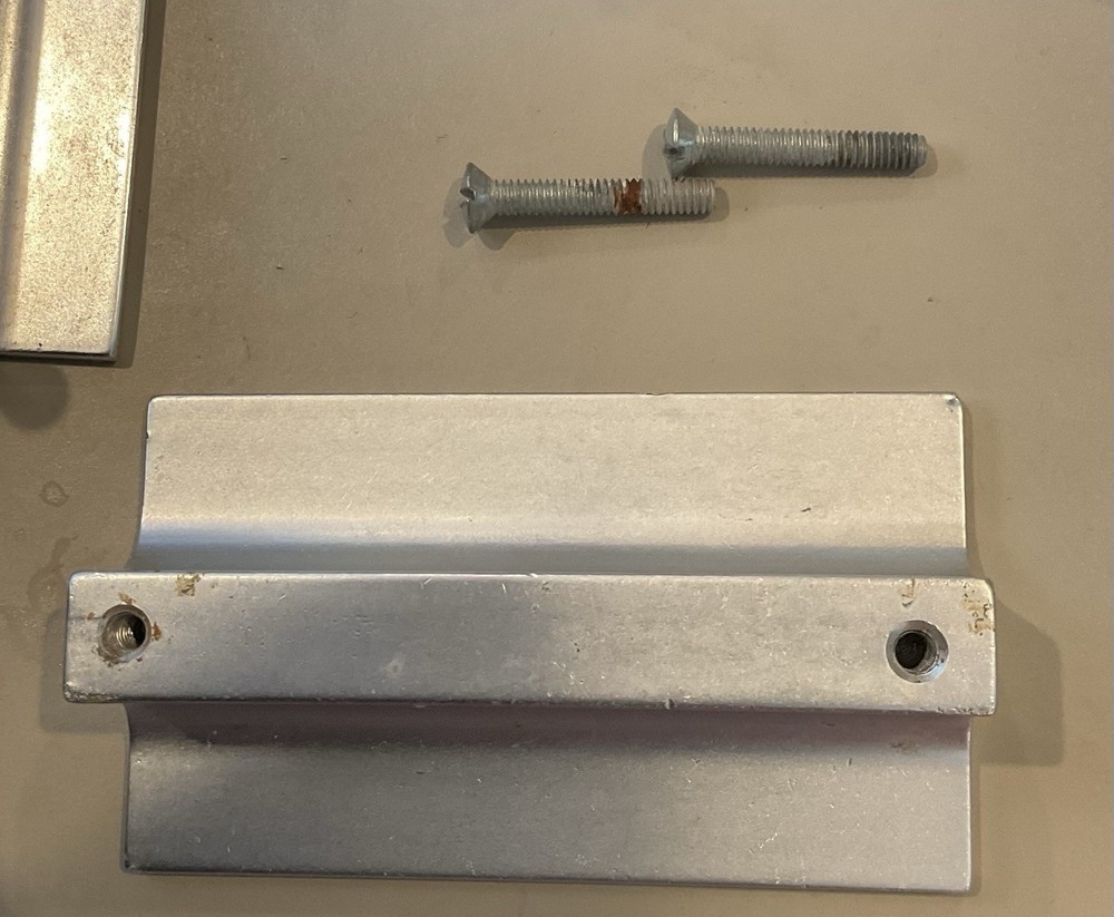 Vintage Stainless Steel Drawer Pull Cabinet Handle, Rectangular 3.5"x2", Brushed