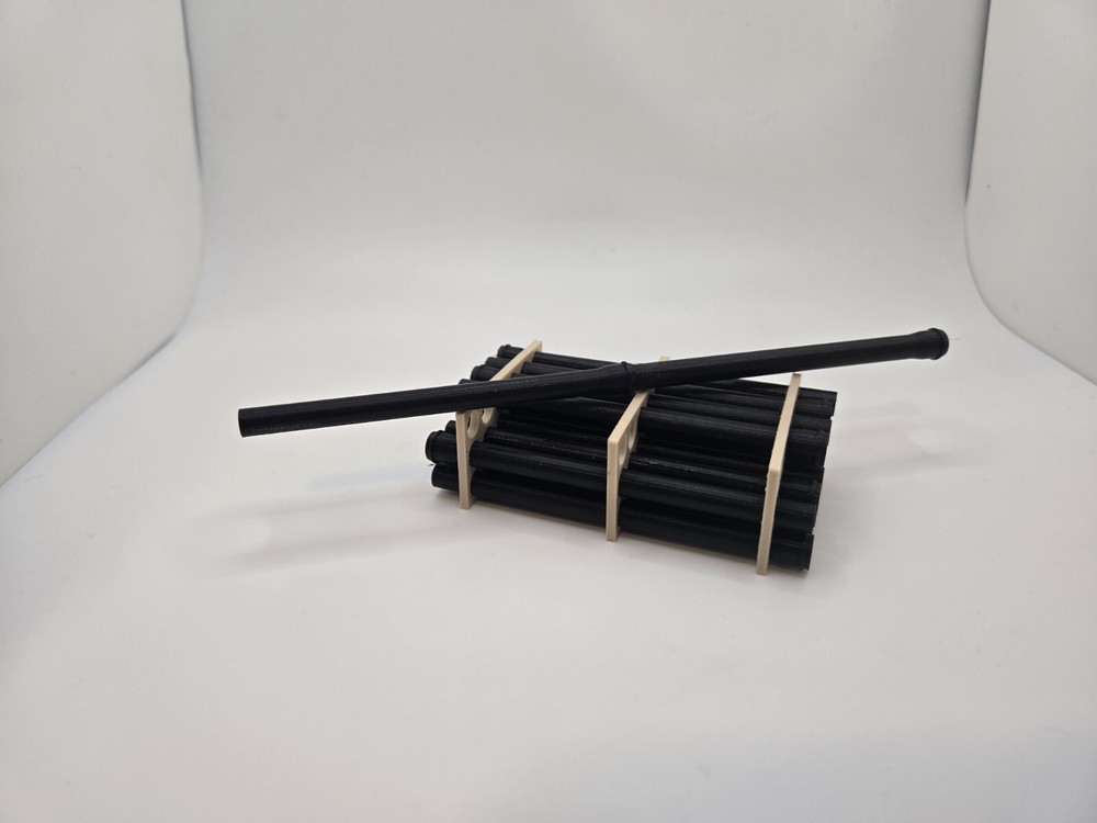 1/50 Scale 12" Black Pipe Trailer Load/Diorama Accessory