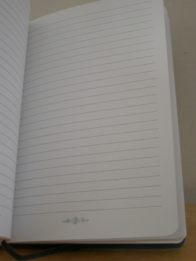 Think. Create. Record. Embossed Casualsuede Journal Blue