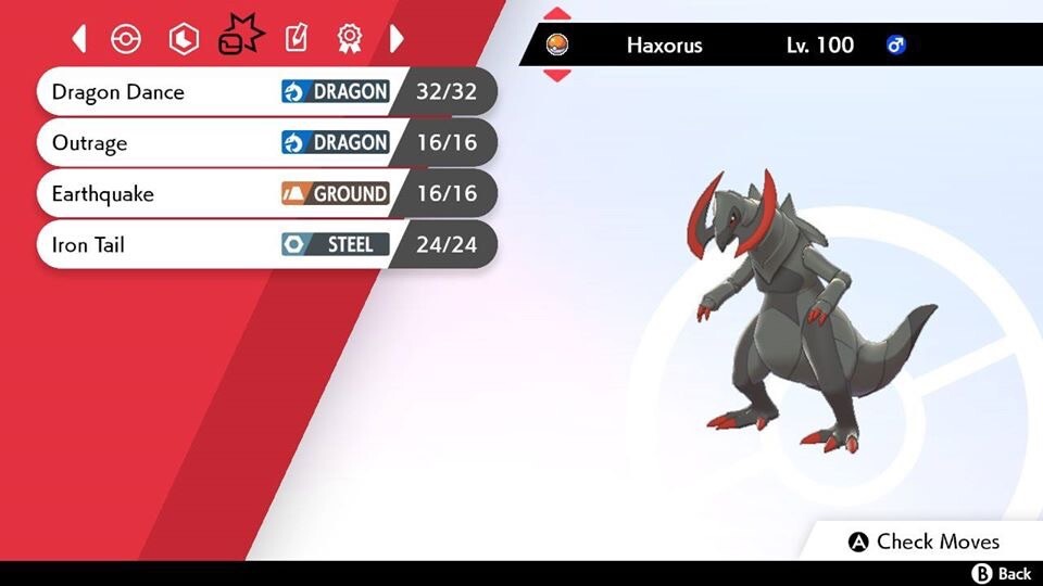Pokemon Sword Shield Shiny Perfect IV/EV Haxorus (Fast)