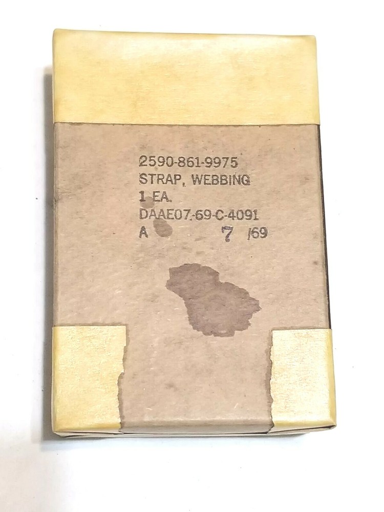 Vietnam NOS in Box Strap Webbing 1EA. Dated 1969