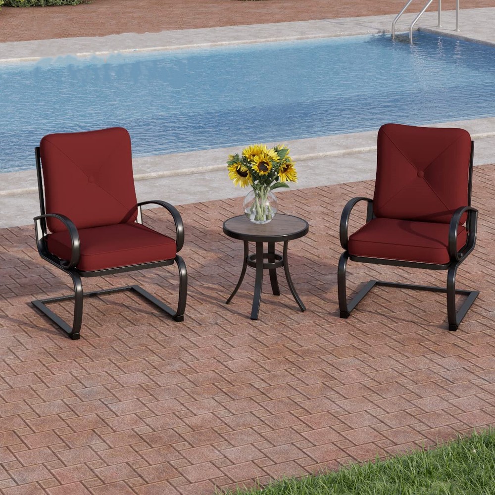 Patio Round Side Table Outdoor & Indoor Small End Table Coffee Bistro Table