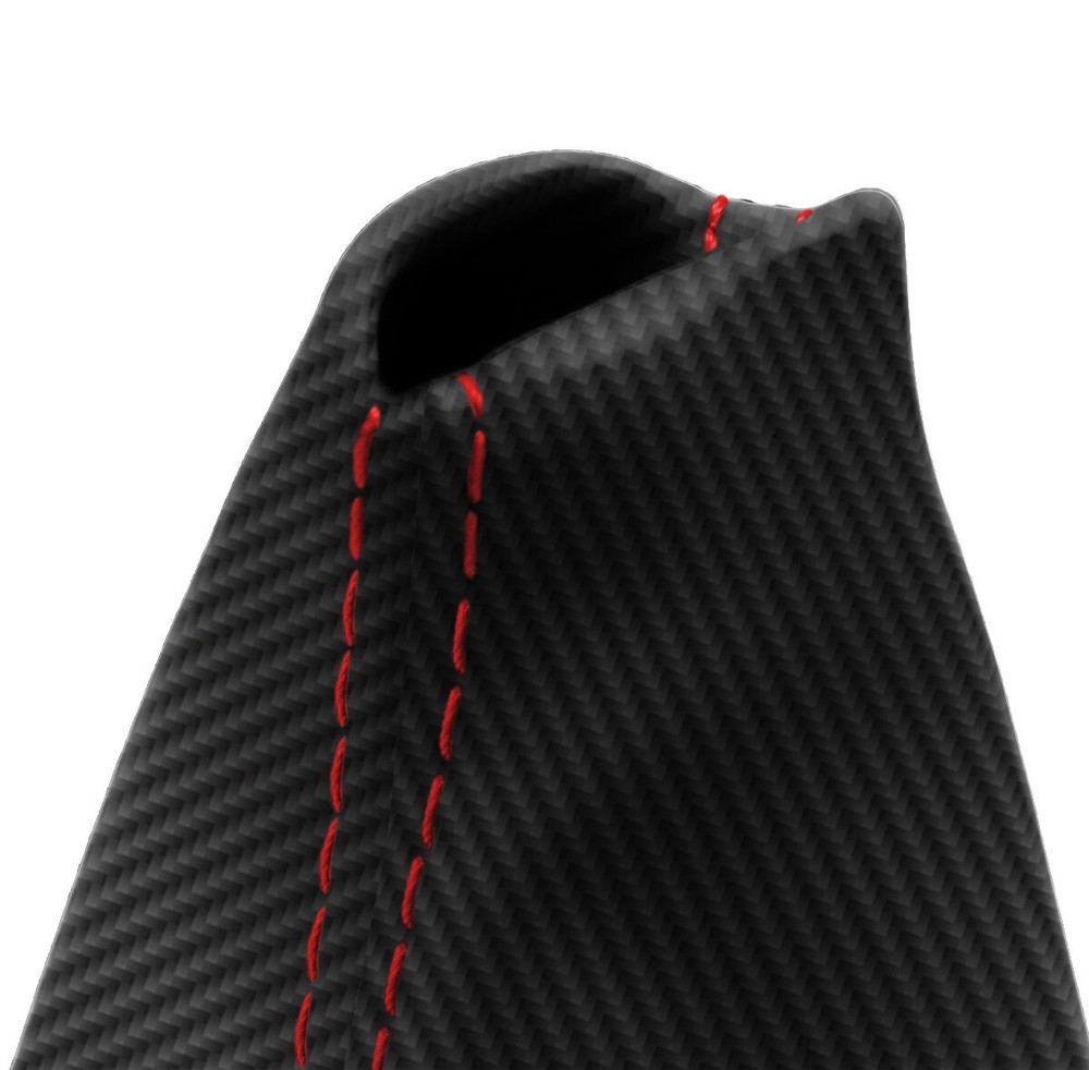 Automatic Shift Boot PVC Carbon for Chevrolet Malibu 2008-2012 Red Stitch