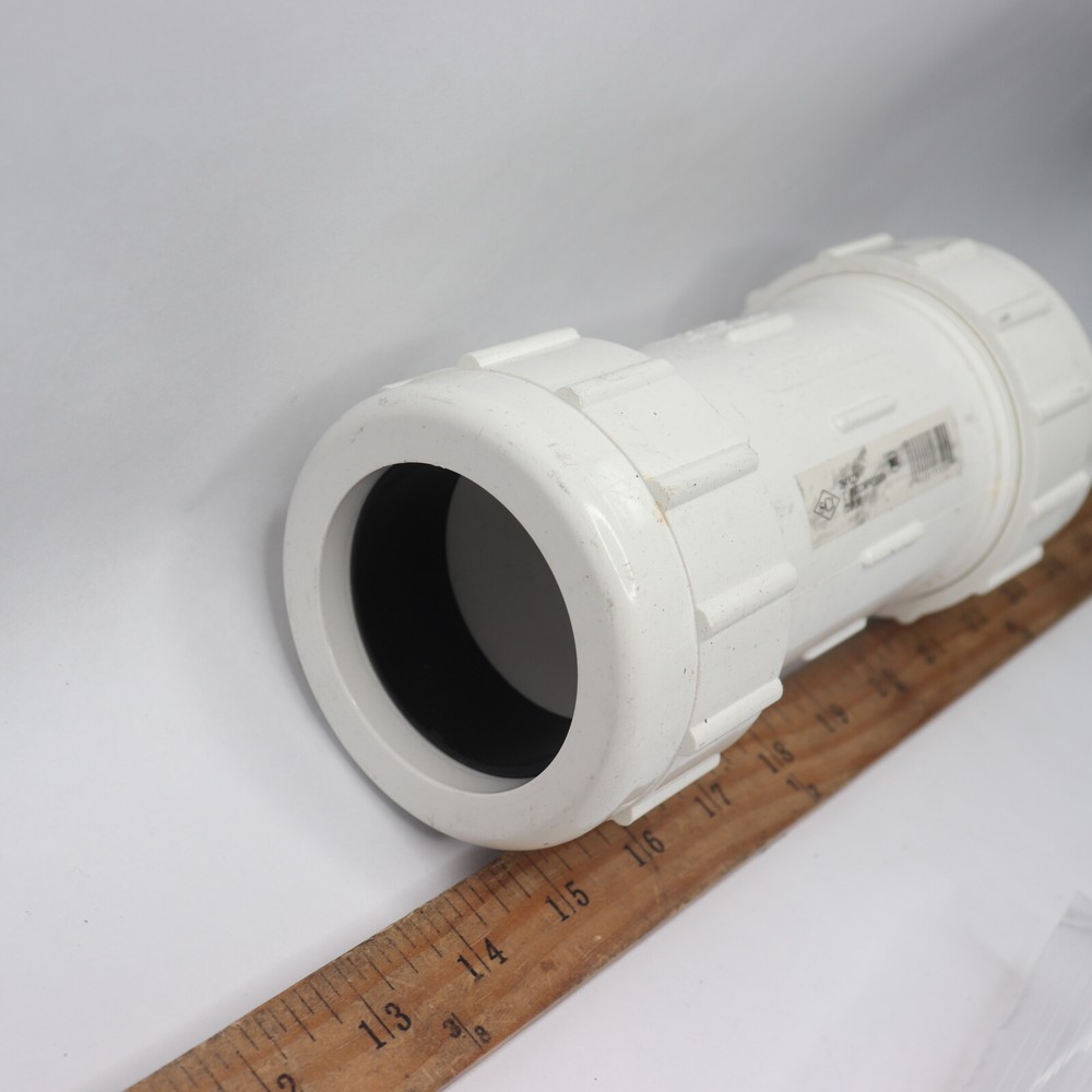 Smith Cooper Compression Coupling Pvc White 2" 883235202