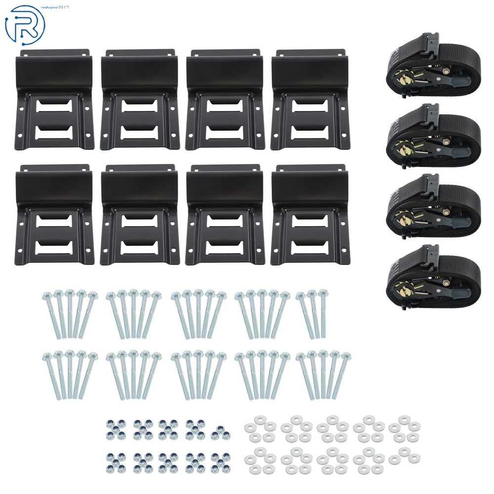 2 Pack E Track System Secure Cargo Durable For Trucks Vans 9' Ratchet Strap