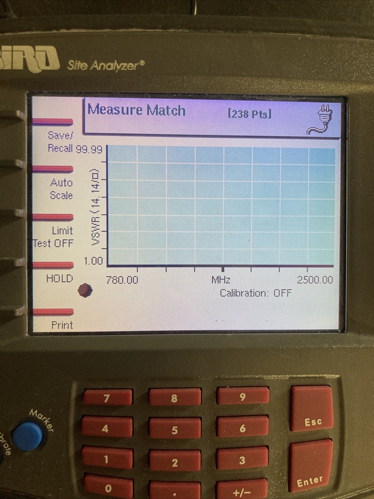 Bird Site Analyzer Model SA-2500EX 780-2500 MHz