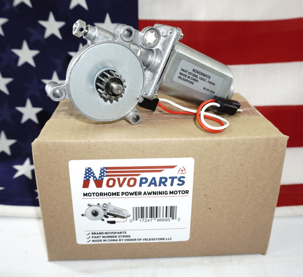 RV Motorhome Power Awning Replacement Motor for Solera Lippert 373566 Manual Pin