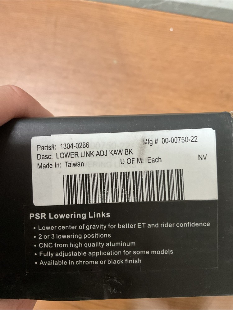 PSR Adjustable Lowering Links Black 1304-0266