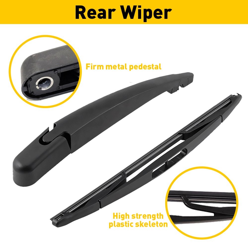 Rear Windshield Wiper and Arm Blade Set Replacement Fits For 2009-2019 Ford Flex