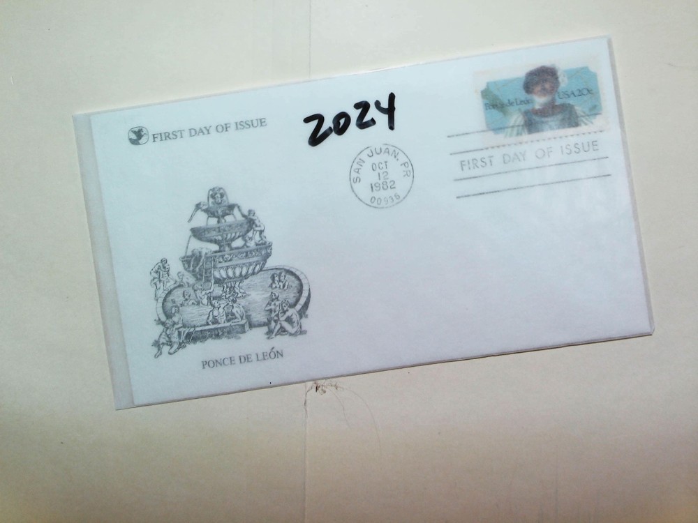 U. S. FDC  2024 - Ponce de Leon - unsigned cachet - comb. shipping!