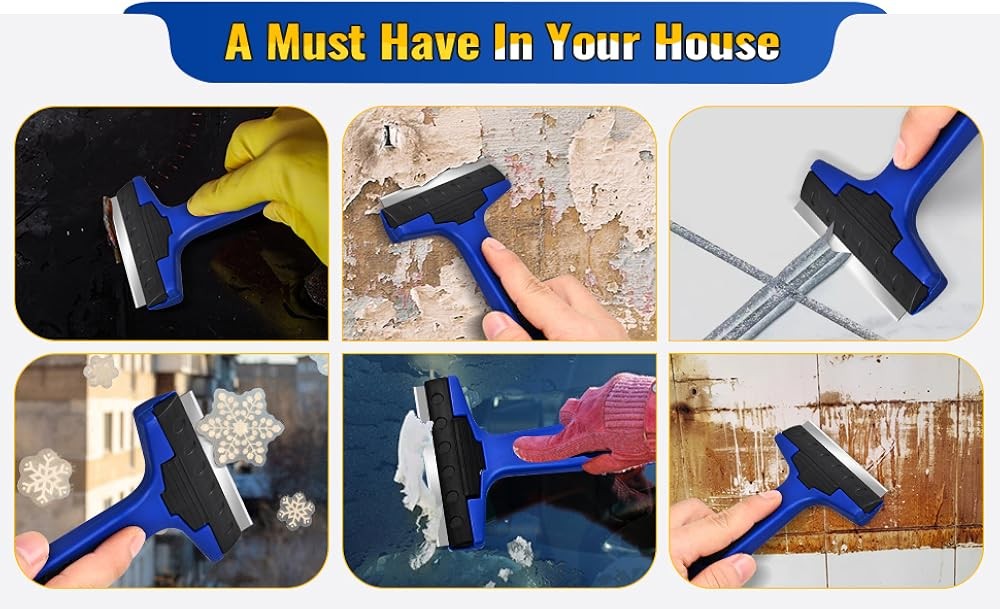 Blade Scraper, Scraper Tool Extra Replacement Metal Blades,