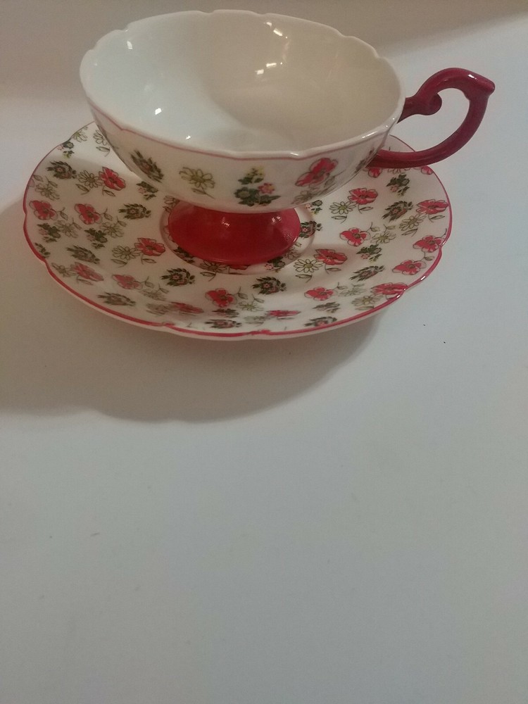 Grace's Teaware Ceramic FLORAL Cup & Saucer