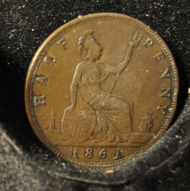 1861 Great Britain Half Penny VF [413-19]