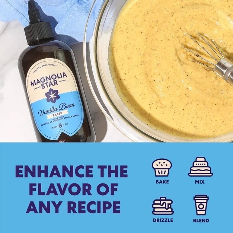 Magnolia-Star Vanilla Bean Paste Squeeze Bottle 8 fl oz Gourmet Baking