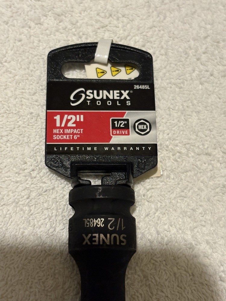 Sunex 26485L, 1/2" Drive, 1/2" Hex Bit Impact Socket - NEW