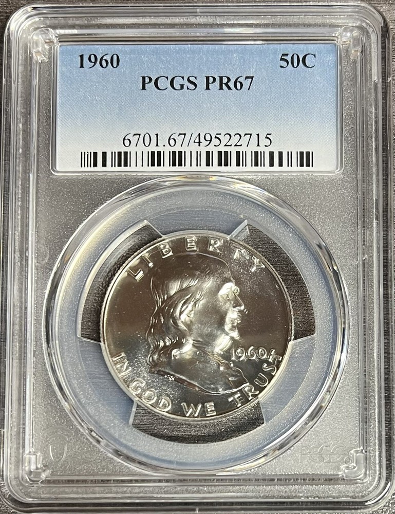 1960 Silver Proof Franklin Half Dollar PCGS PR67