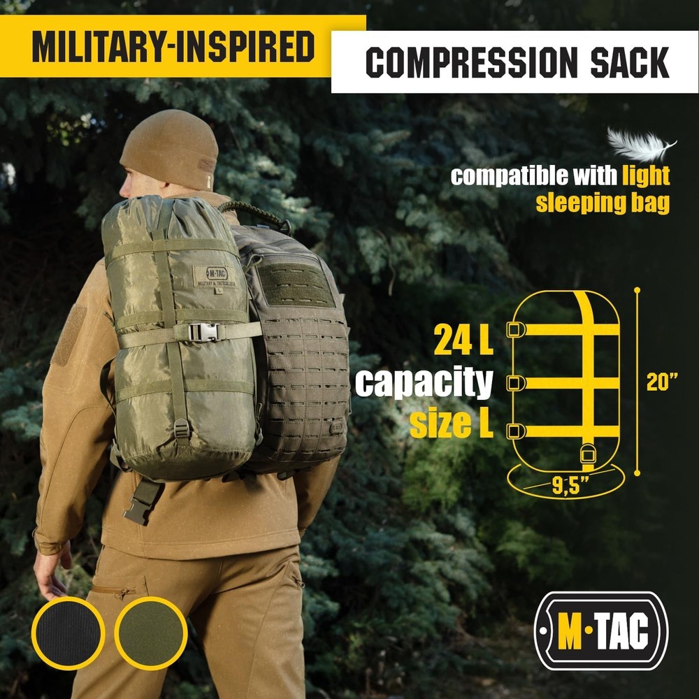 Compression Stuff Sack for Sleeping Bag Military Water Resistant Compression Bag