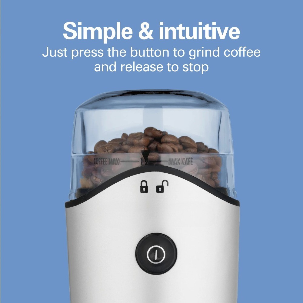 Beach Electric Coffee Grinder, 12 Cups, Silver