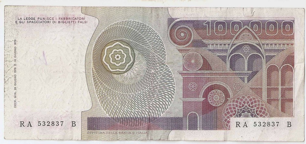 ITALY 100 000 lire 1978