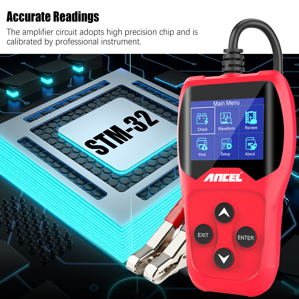 ANCEL BA201 12V Car Battery Tester Analyzer - CCA 100-2000