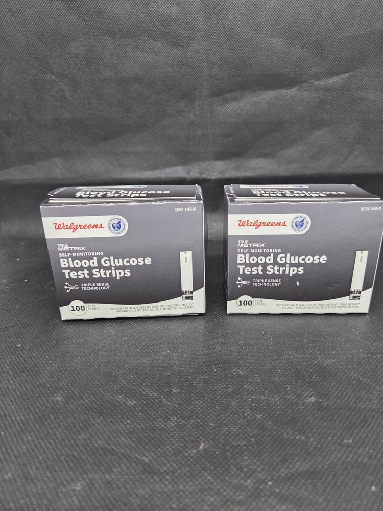 Walgreens Blood Glucose Test Strips 100 count 2 boxes 200 total