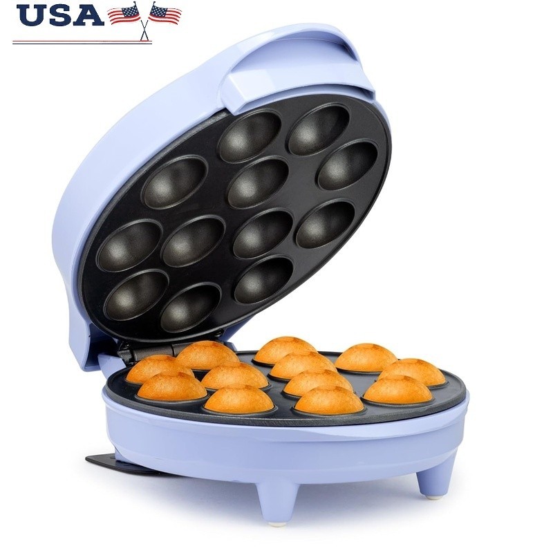 Nonstick Cake Pop Maker 12 Cup Fast Baking Compact Easy Cleanup Quick Heating US