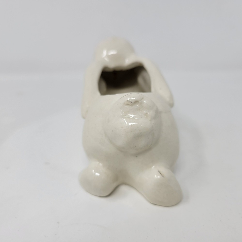 Ceramic Bunny Planter Pot Easter Spring Tabletop Decor Japan