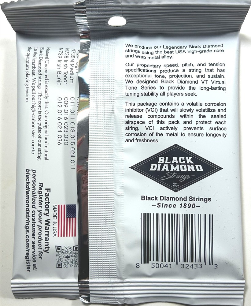 Black Diamond Banjo Strings 5-String Medium Loop End Nickel Wound