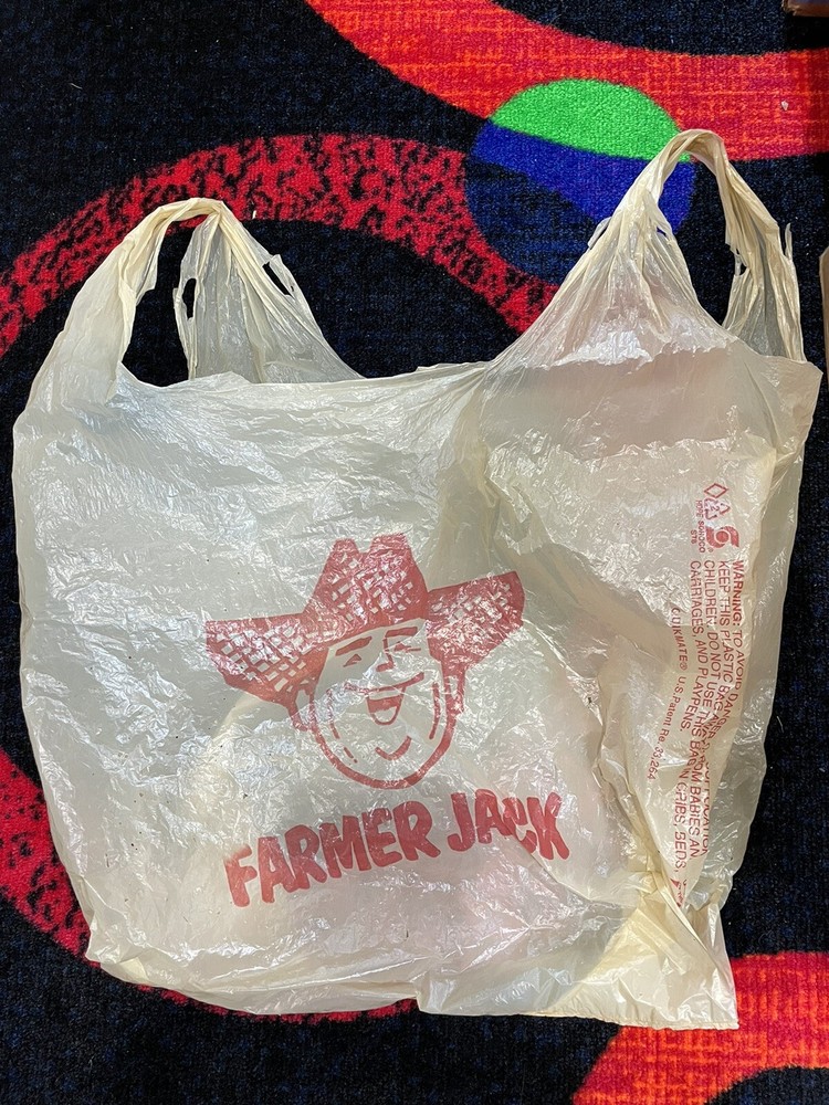 Vintage Plastic Farmer Jack Grocery Bag B1