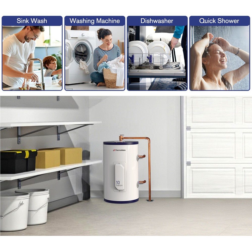 10 Gallon Electric Water Heater On Demand Hot Water System for RV, Boat Vehicles