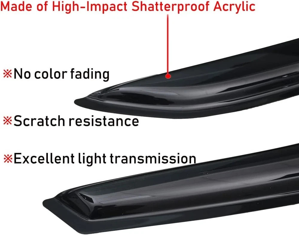 Extra Durable Outside-Mount Auto Vent Window Visor, Fits 1999-2016 Super Duty