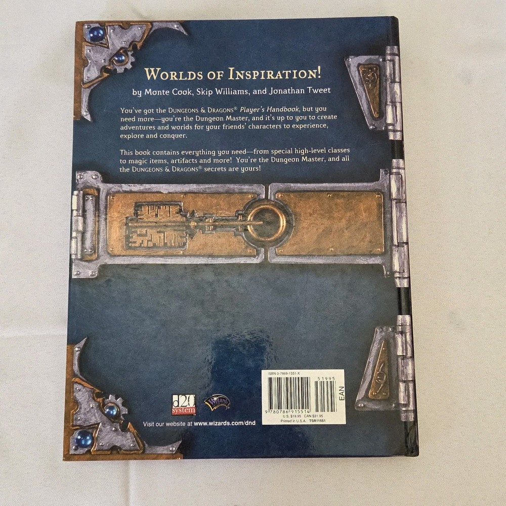 D&D Dungeons & Dragona Master's Guide Core Rulebook 2 First Printing 2000