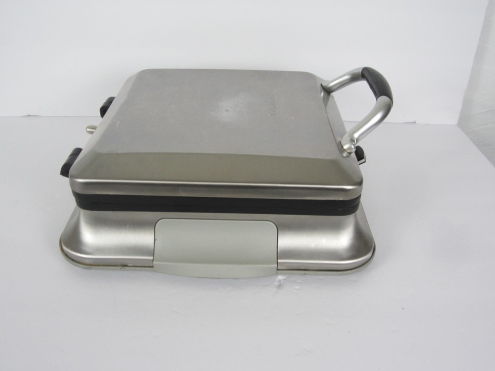 Cuisinart 4-Slice Square Belgian Waffle Maker WAF-4B Stainless Tested Working