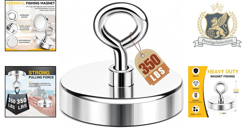 Super Powerful 2 In Magnetic Tool - 350 lbs Strength for Security & Retrieval