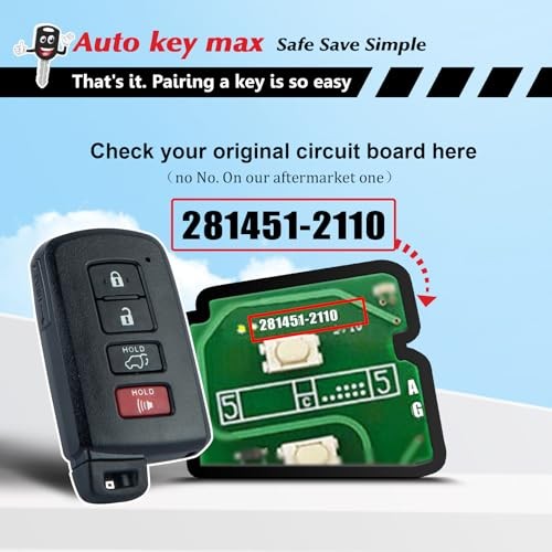 Programmable Keyfob, Replacement Car Keys Fob and 4 Btn (SUV) Programmer Kit